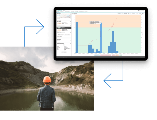 engineer with environmental data