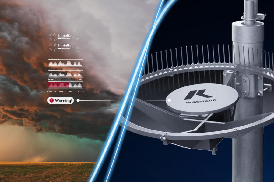 Application screens from HailSens